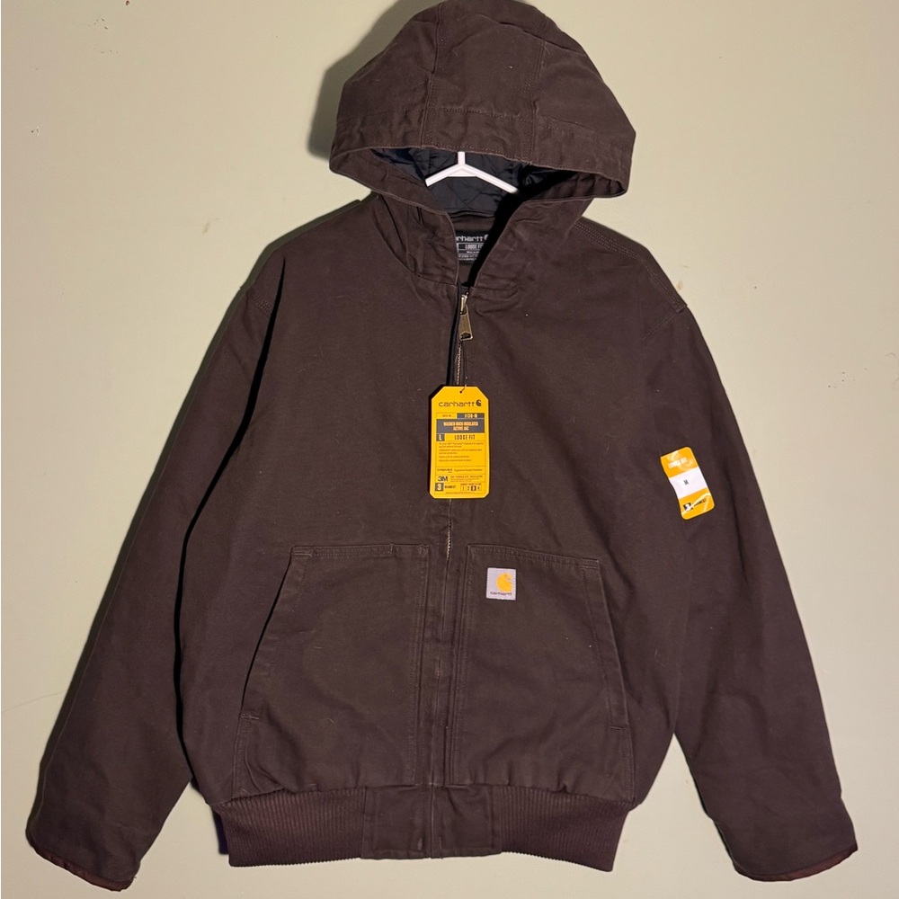 Carhartt Men’s Dark Brown Loose Fit J130 Active Jacket (M)